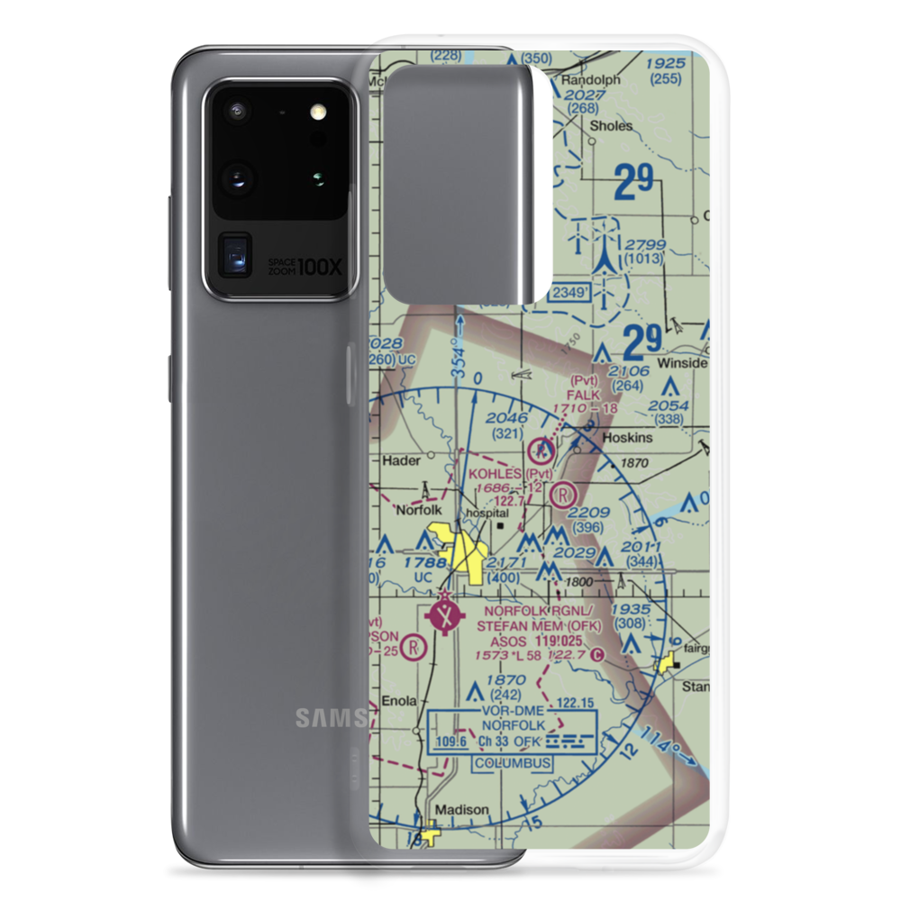 Falk Air Field (NE67) VFR Sectional Samsung Case Samsung Galaxy S20 Ultra model shown