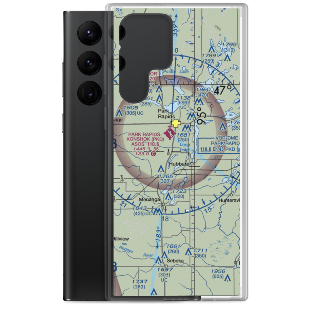 Falk Private Airport (MY24) VFR Sectional Samsung Case Samsung Galaxy S22 Ultra model shown