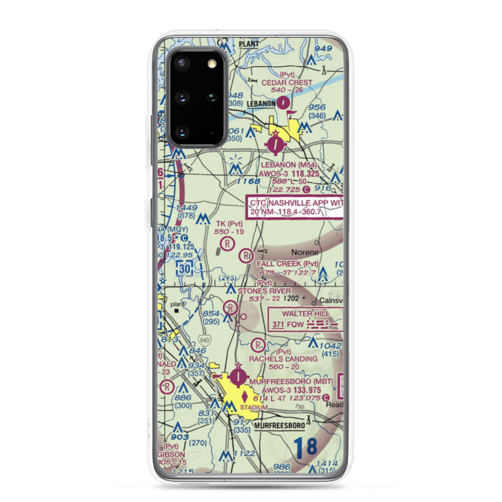 Fall Creek Field (TN96) VFR Sectional Samsung Case Samsung Galaxy S20 Plus model shown