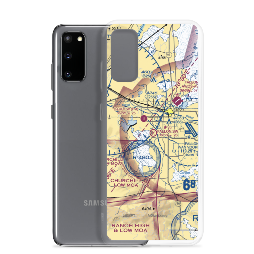 Fallon Southwest Airpark (1NV1) VFR Sectional Samsung Case Samsung Galaxy S20 model shown