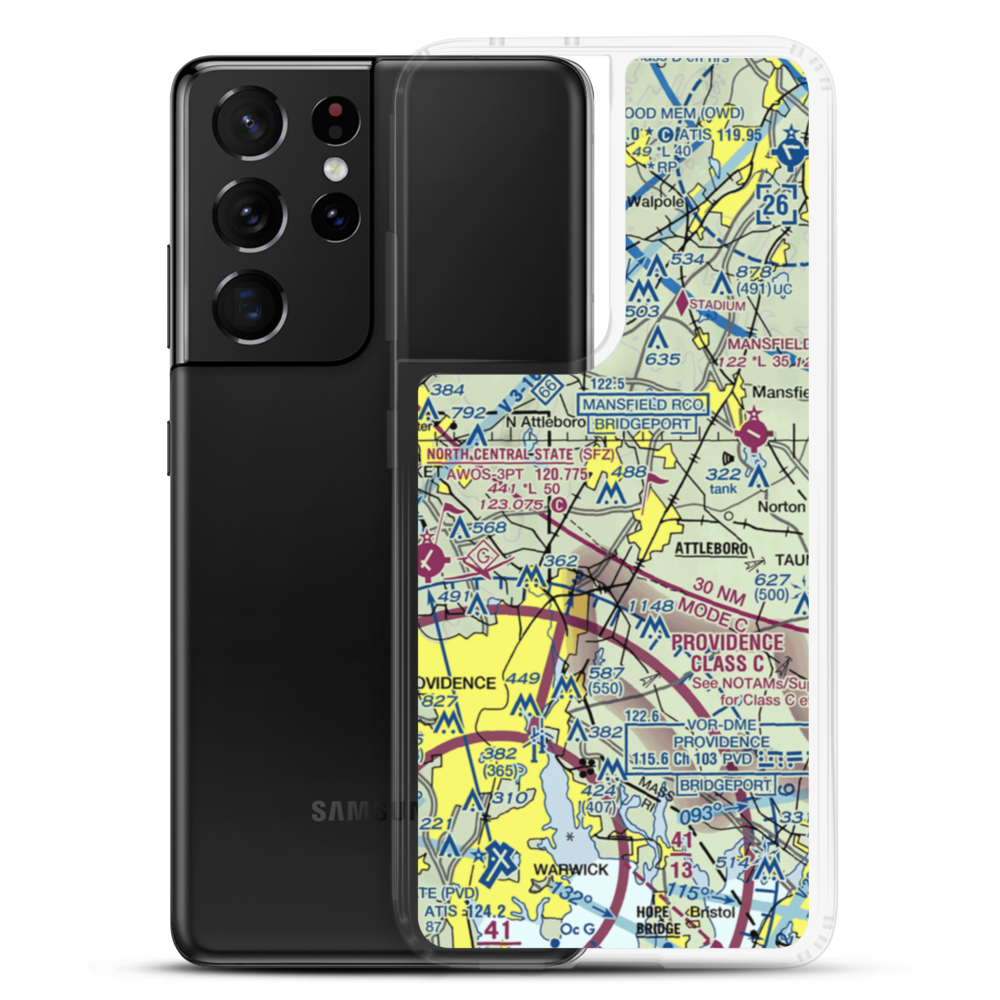 Falls Pond Seaplane Base (2MA7) VFR Sectional Samsung Case Samsung Galaxy S21 Ultra model shown