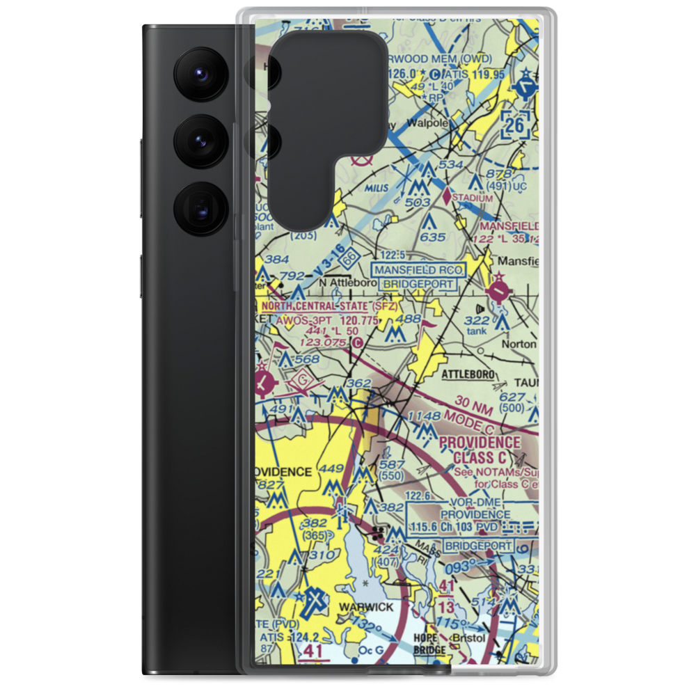 Falls Pond Seaplane Base (2MA7) VFR Sectional Samsung Case Samsung Galaxy S22 Ultra model shown