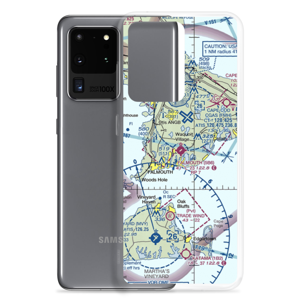 Falmouth Airpark (5B6) VFR Sectional Samsung Case Samsung Galaxy S20 Ultra model shown