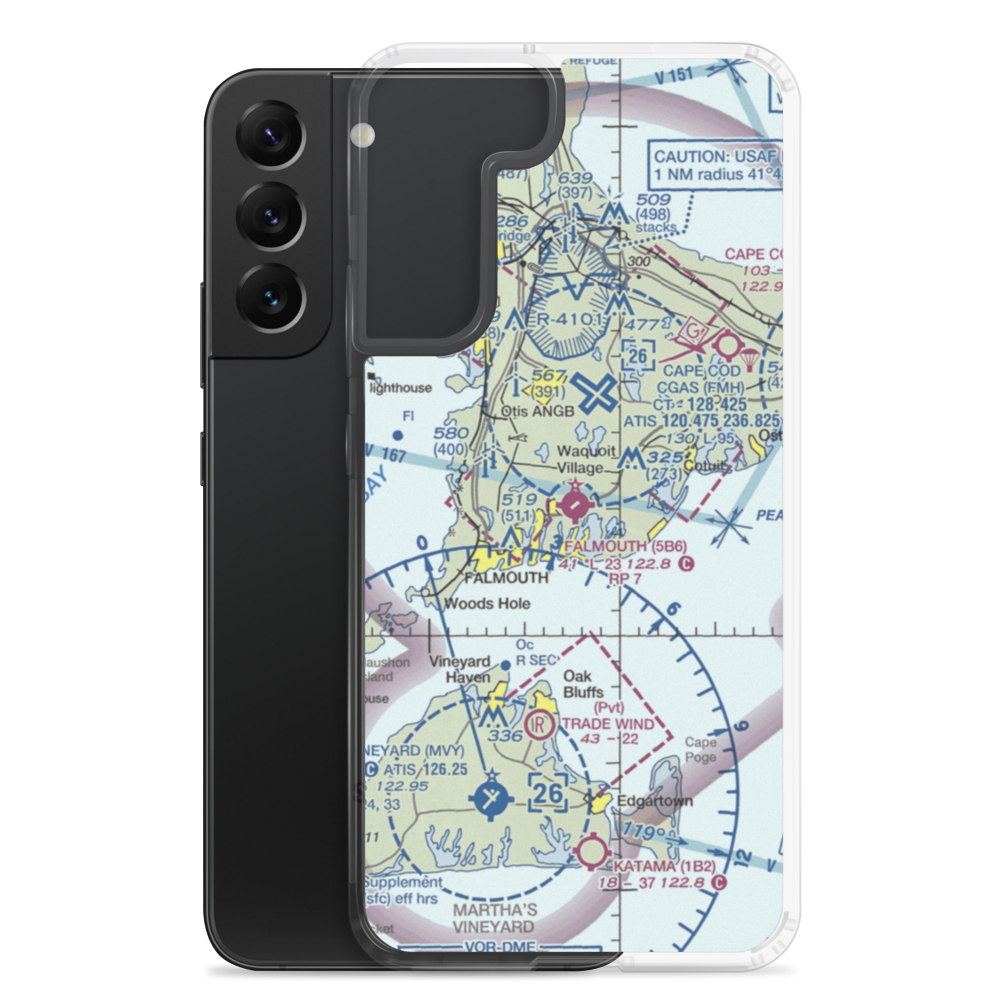 Falmouth Airpark (5B6) VFR Sectional Samsung Case Samsung Galaxy S22 Plus model shown