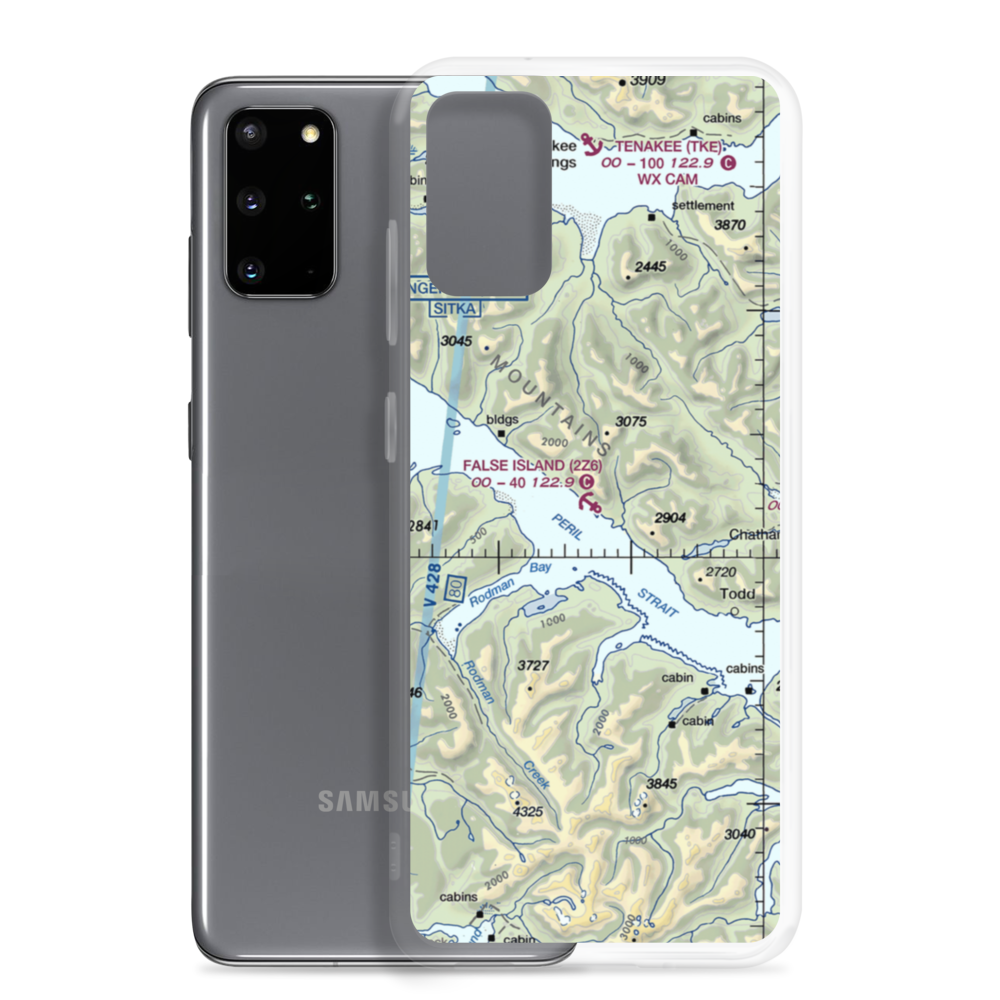 False Island Seaplane Base (2Z6) VFR Sectional Samsung Case Samsung Galaxy S20 Plus model shown