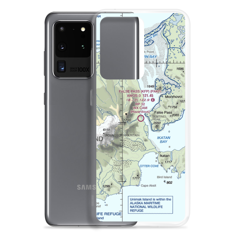 False Pass Airport (KFP) VFR Sectional Samsung Case Samsung Galaxy S20 Ultra model shown