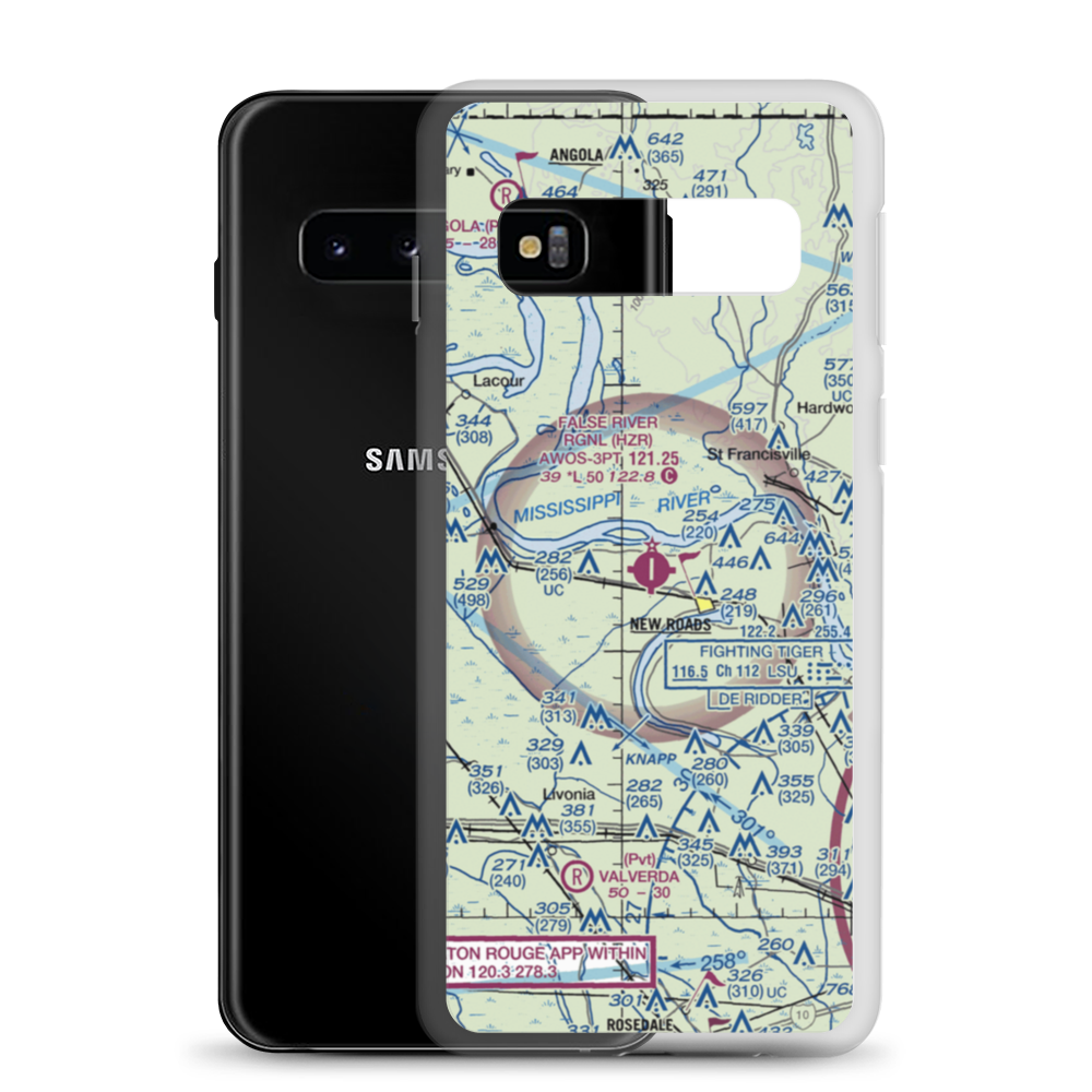 False River Regional Airport (HZR) VFR Sectional Samsung Case Samsung Galaxy S10 model shown