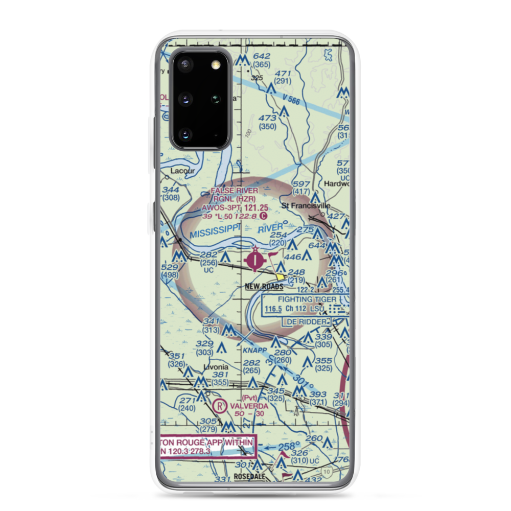 False River Regional Airport (HZR) VFR Sectional Samsung Case Samsung Galaxy S20 Plus model shown