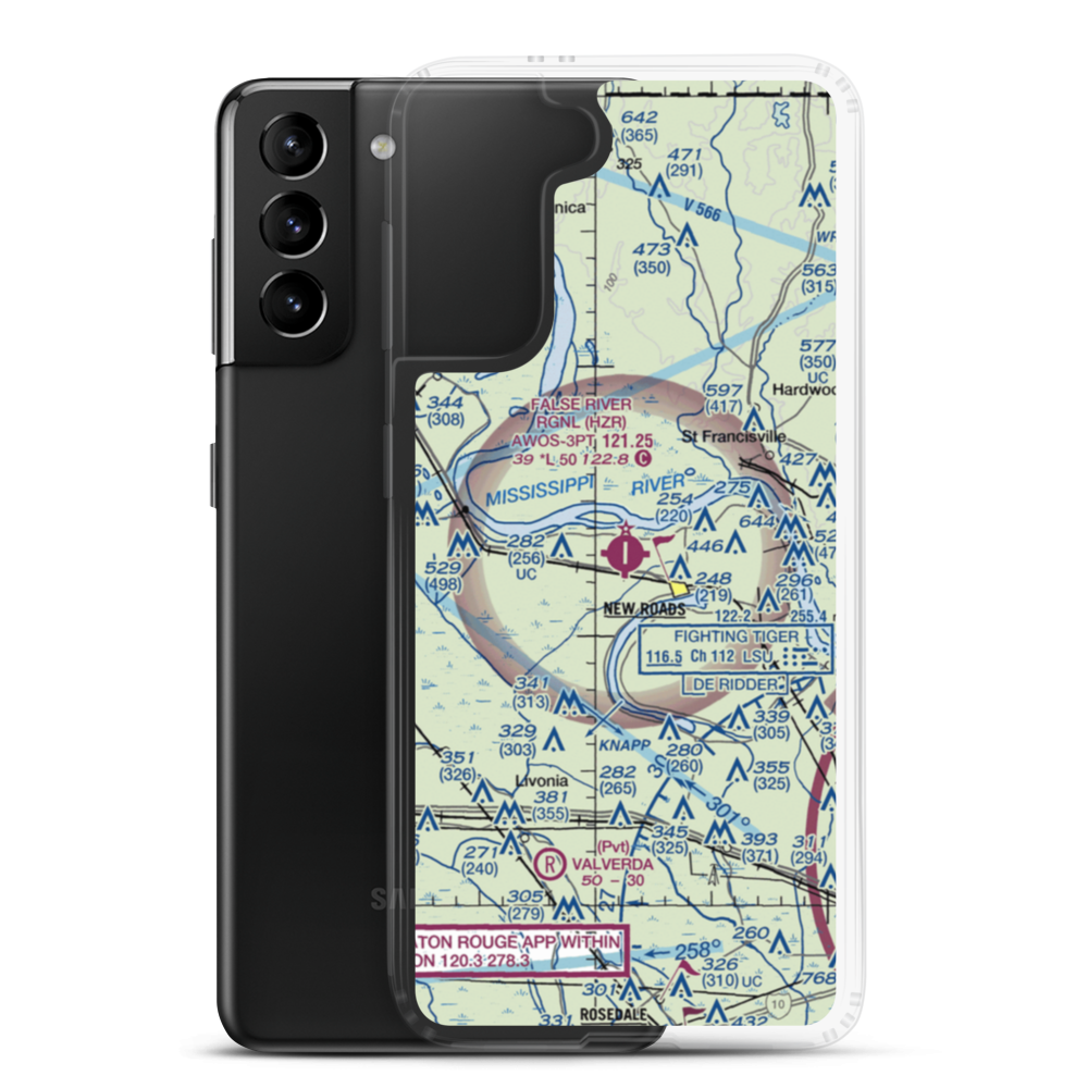 False River Regional Airport (HZR) VFR Sectional Samsung Case Samsung Galaxy S21 Plus model shown