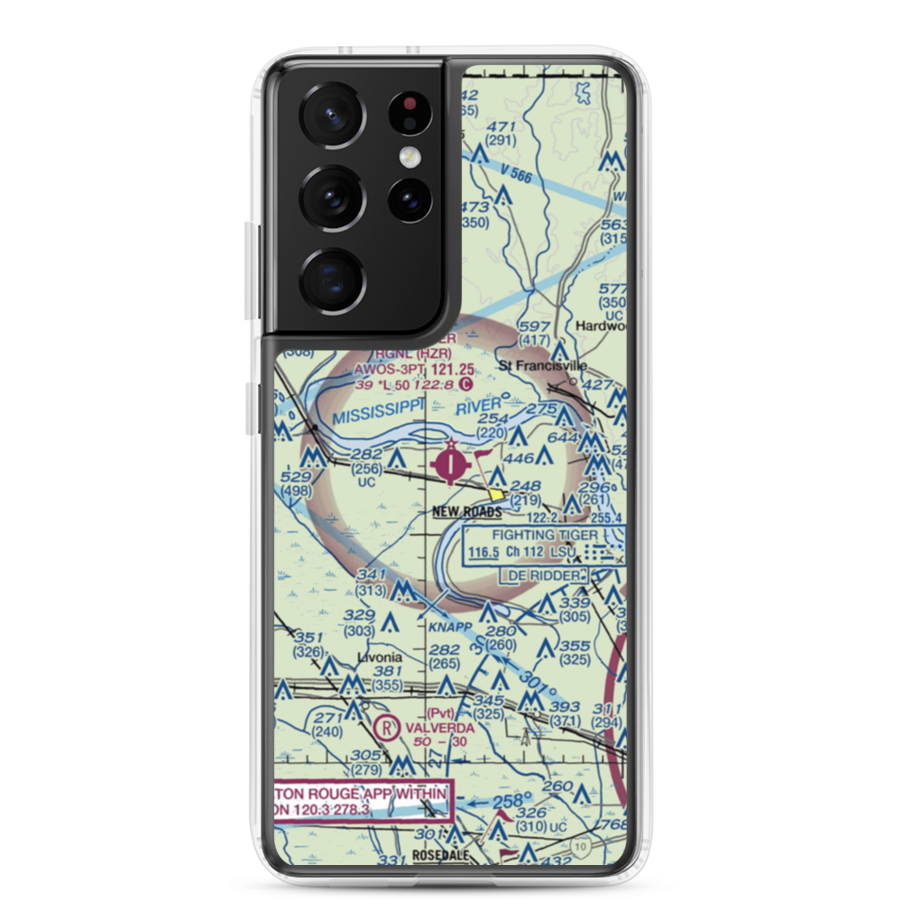 False River Regional Airport (HZR) VFR Sectional Samsung Case Samsung Galaxy S21 Ultra model shown