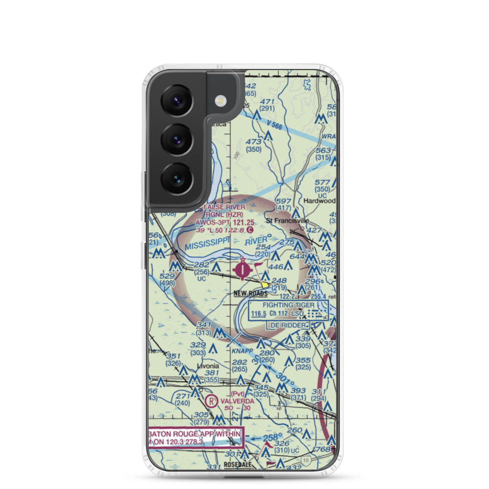 False River Regional Airport (HZR) VFR Sectional Samsung Case Samsung Galaxy S22 model shown