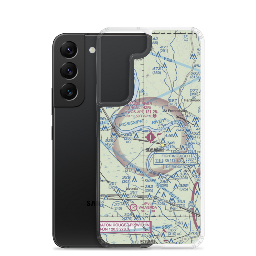 False River Regional Airport (HZR) VFR Sectional Samsung Case Samsung Galaxy S22 model shown