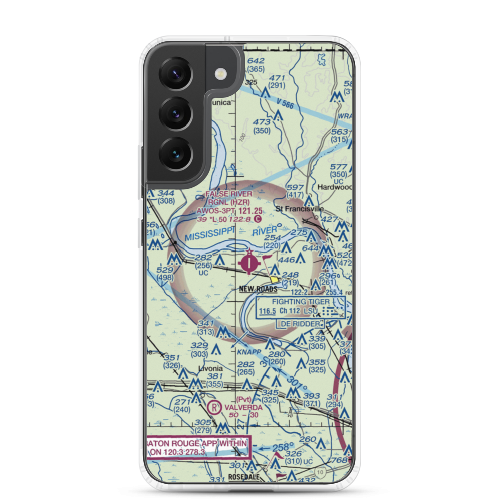 False River Regional Airport (HZR) VFR Sectional Samsung Case Samsung Galaxy S22 Plus model shown