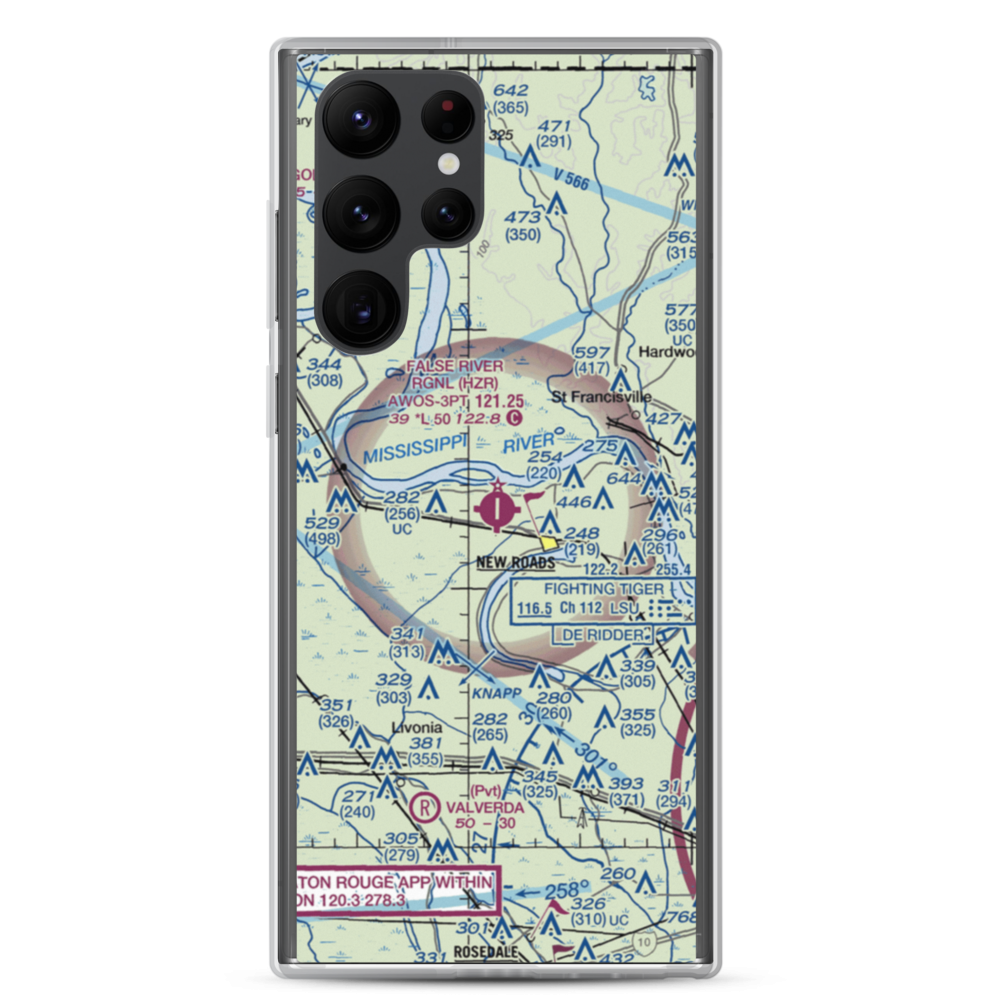 False River Regional Airport (HZR) VFR Sectional Samsung Case Samsung Galaxy S22 Ultra model shown