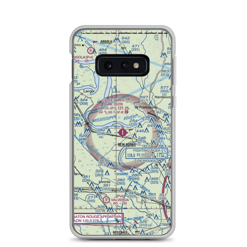 False River Regional Airport (HZR) VFR Sectional Samsung Case Samsung Galaxy S10e model shown