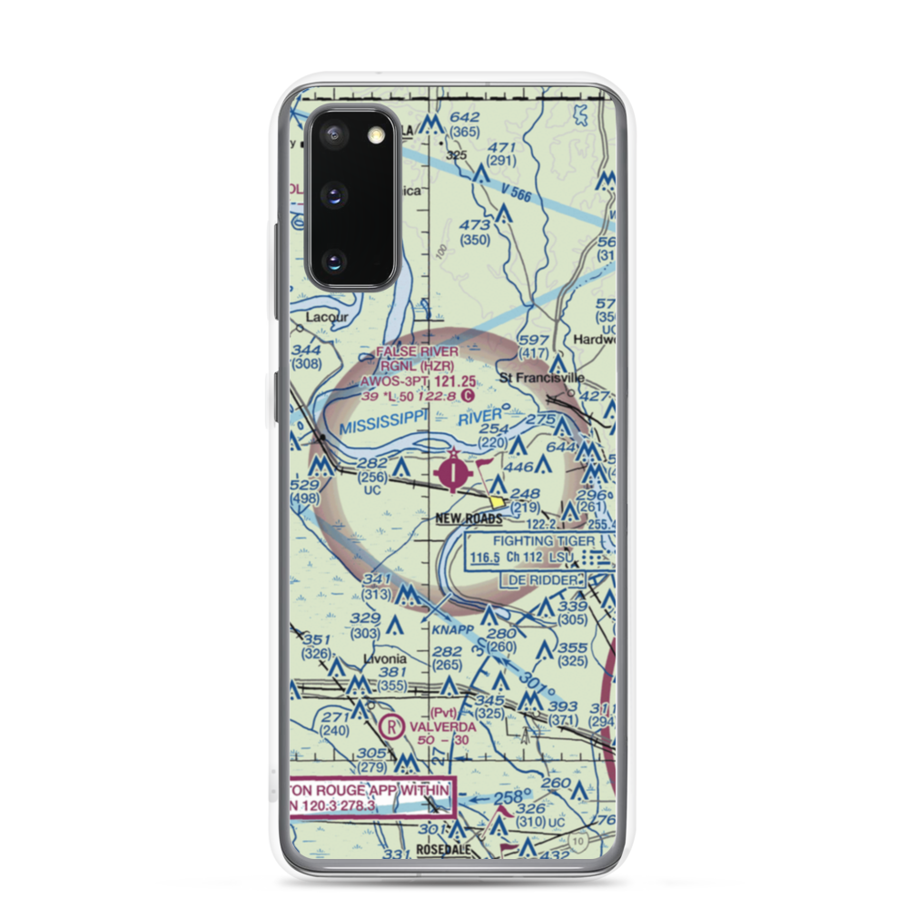 False River Regional Airport (HZR) VFR Sectional Samsung Case Samsung Galaxy S20 model shown
