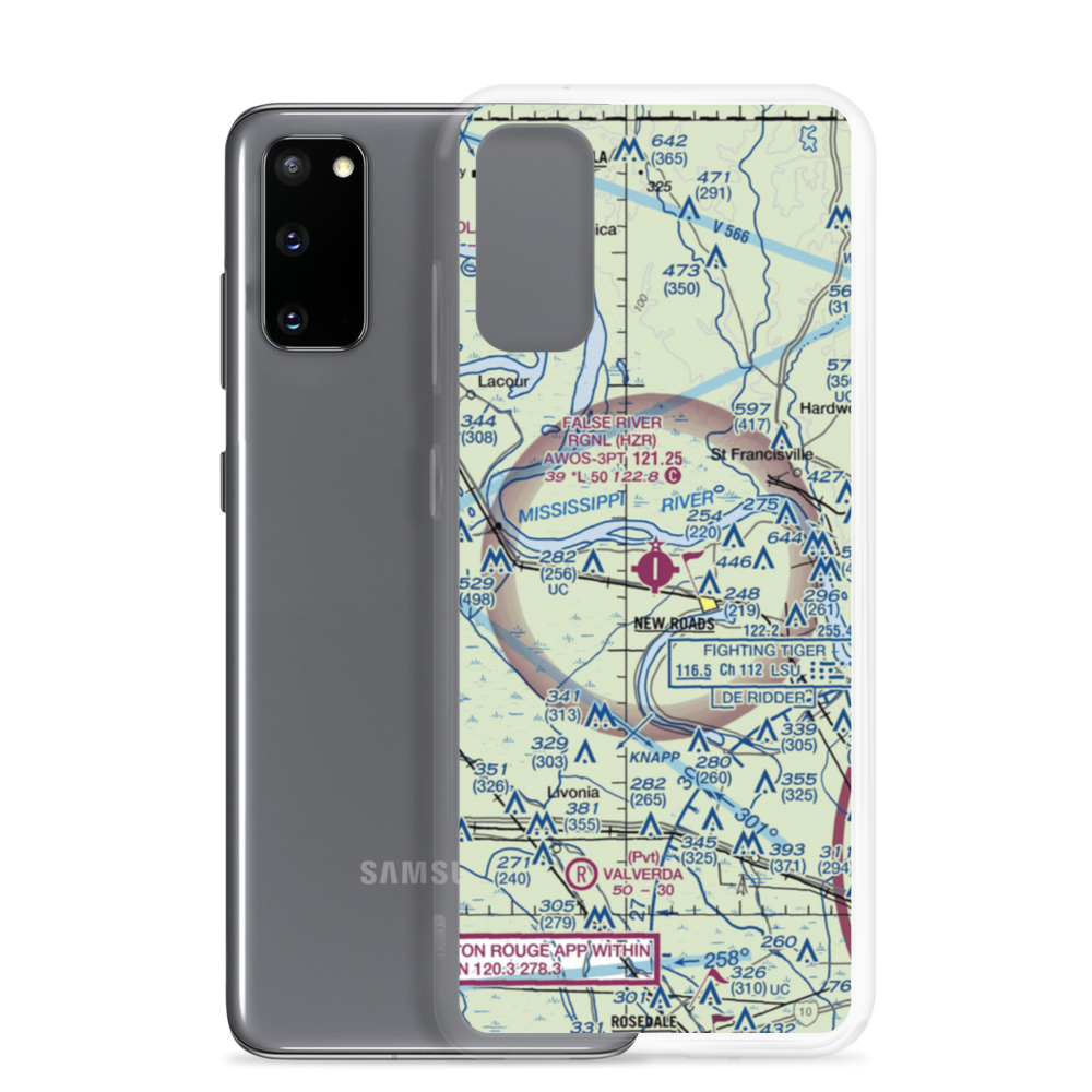 False River Regional Airport (HZR) VFR Sectional Samsung Case Samsung Galaxy S20 model shown