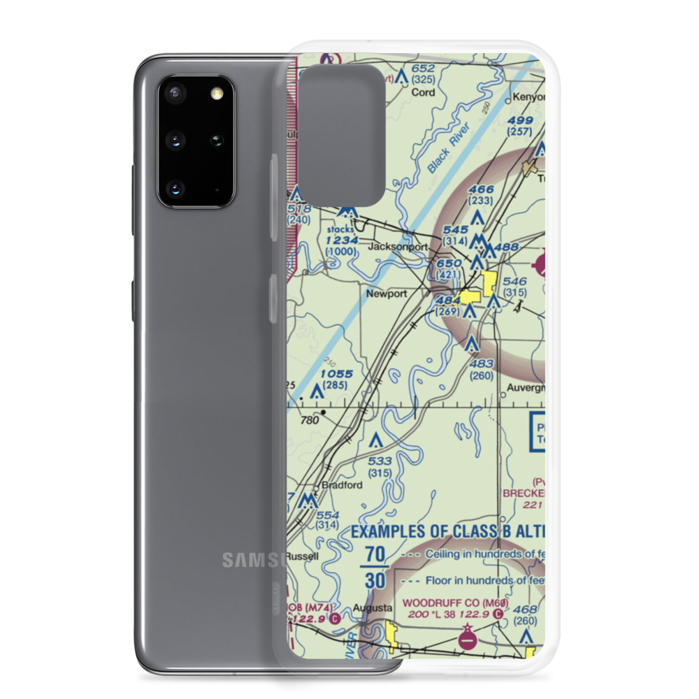 Falwell Base (US-0460) VFR Sectional Samsung Case Samsung Galaxy S20 Plus model shown