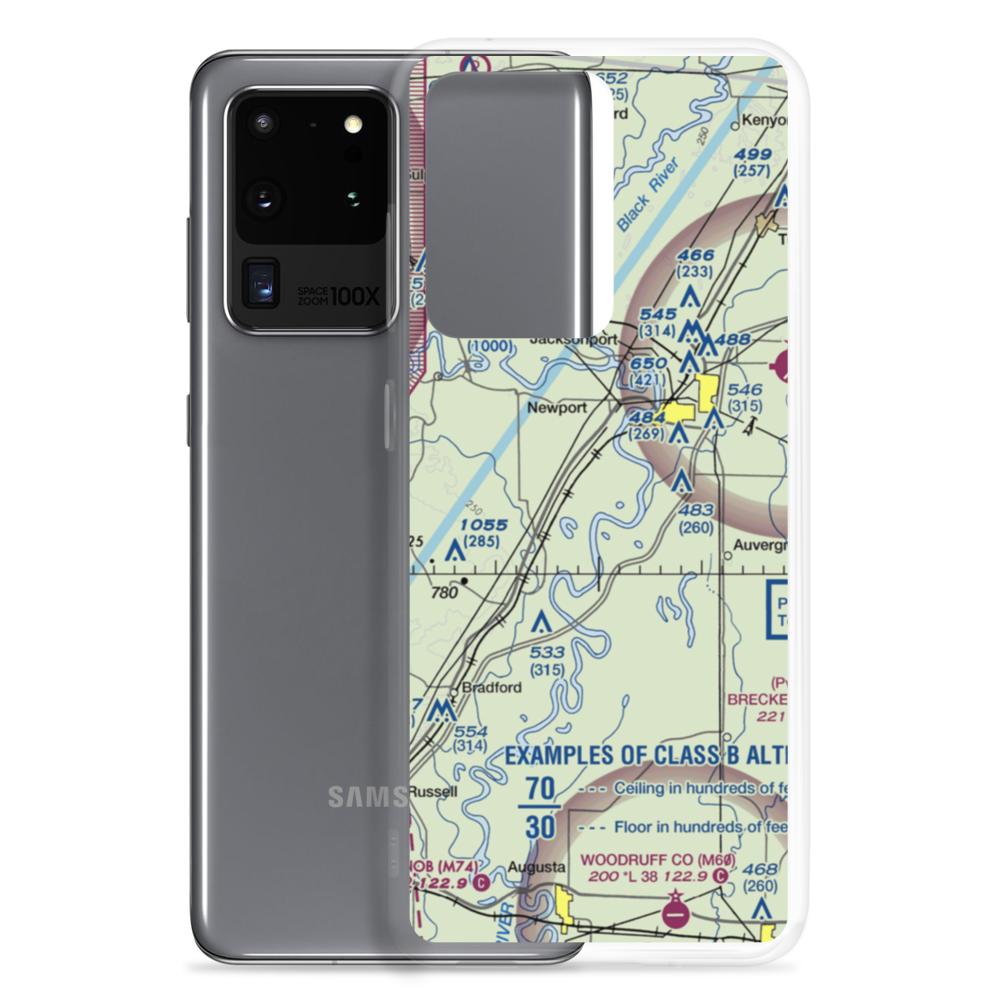 Falwell Base (US-0460) VFR Sectional Samsung Case Samsung Galaxy S20 Ultra model shown