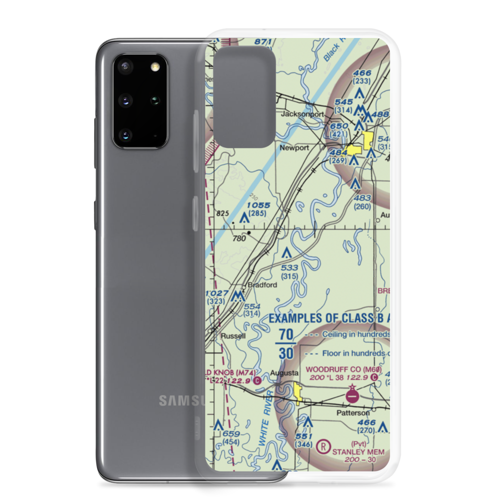 Falwell Freeway (FALF) VFR Sectional Samsung Case Samsung Galaxy S20 Plus model shown