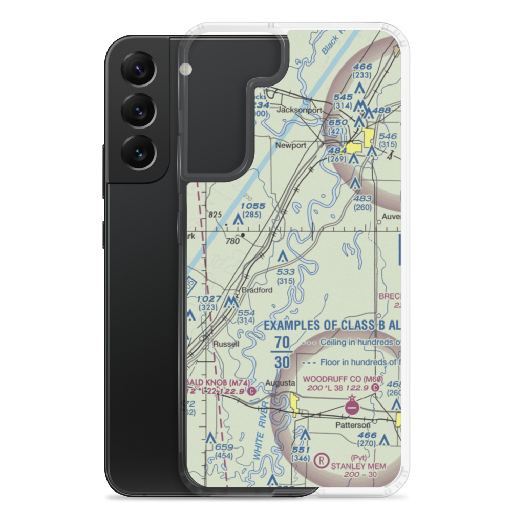 Falwell Freeway (FALF) VFR Sectional Samsung Case Samsung Galaxy S22 Plus model shown