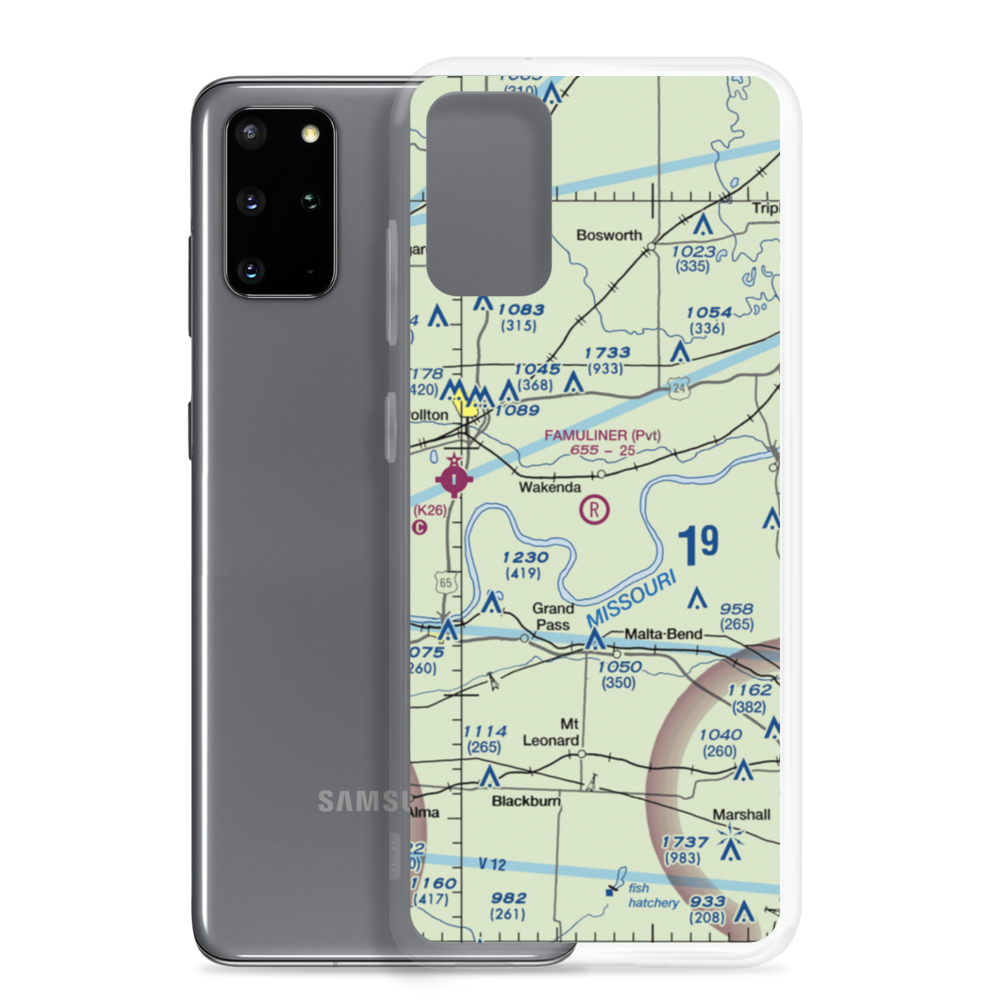 Famuliner Farms Airport (71MO) VFR Sectional Samsung Case Samsung Galaxy S20 Plus model shown