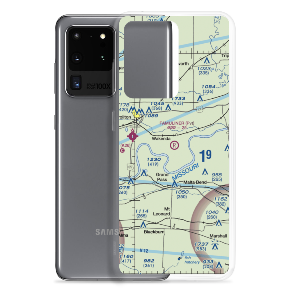 Famuliner Farms Airport (71MO) VFR Sectional Samsung Case Samsung Galaxy S20 Ultra model shown
