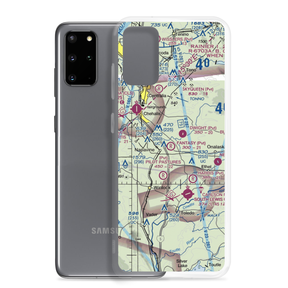 Fantasy Field Airstrip (FA99) VFR Sectional Samsung Case Samsung Galaxy S20 Plus model shown