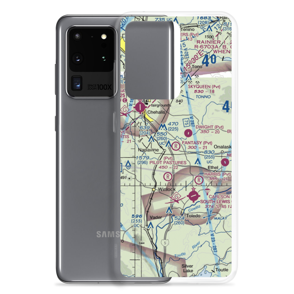 Fantasy Field Airstrip (FA99) VFR Sectional Samsung Case Samsung Galaxy S20 Ultra model shown
