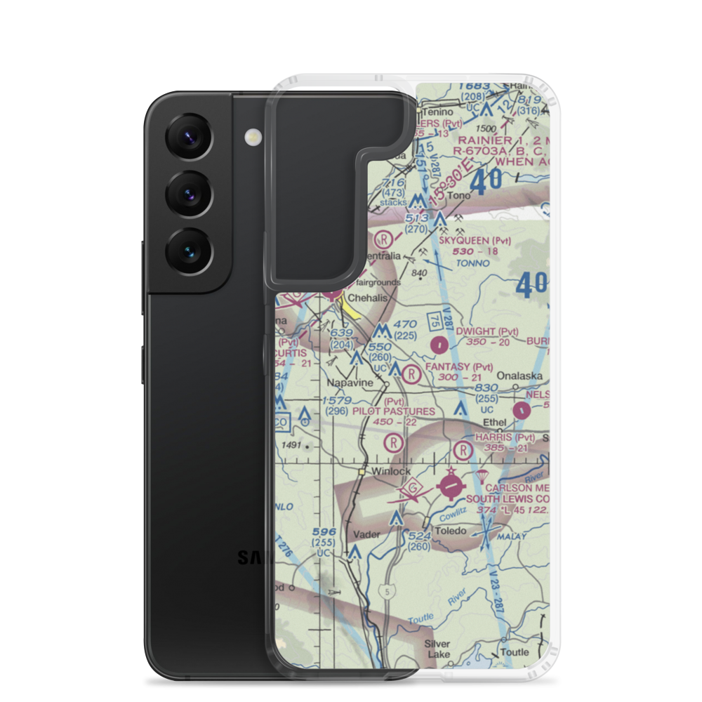 Fantasy Field Airstrip (FA99) VFR Sectional Samsung Case Samsung Galaxy S22 model shown