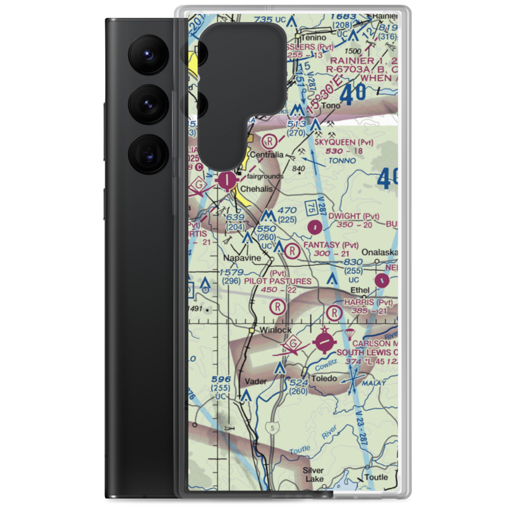 Fantasy Field Airstrip (FA99) VFR Sectional Samsung Case Samsung Galaxy S22 Ultra model shown