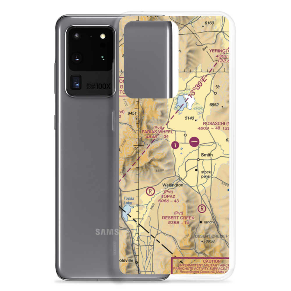Farias Wheel Airport (NV33) VFR Sectional Samsung Case Samsung Galaxy S20 Ultra model shown