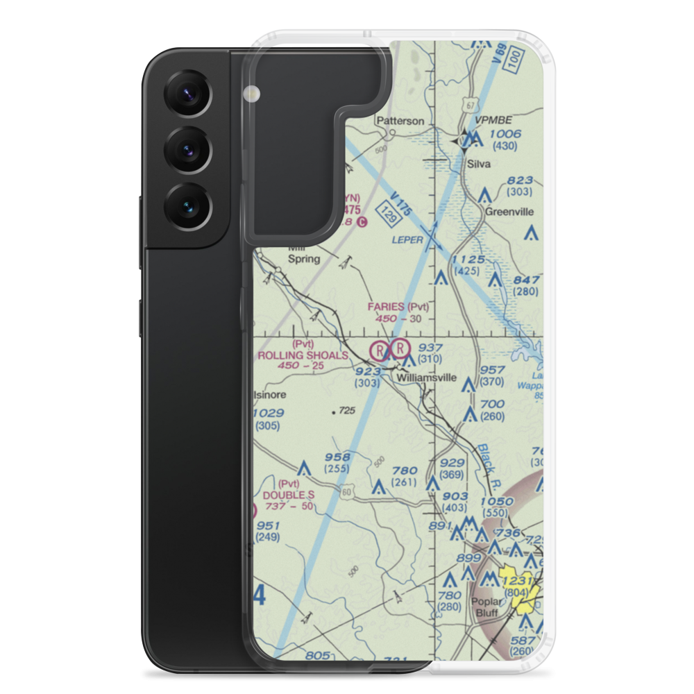 Faries Field (79MO) VFR Sectional Samsung Case Samsung Galaxy S22 Plus model shown