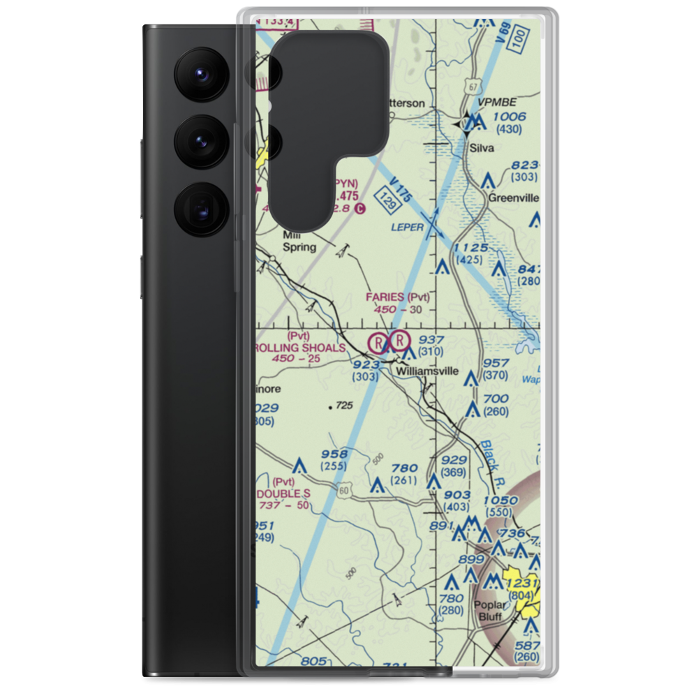 Faries Field (79MO) VFR Sectional Samsung Case Samsung Galaxy S22 Ultra model shown