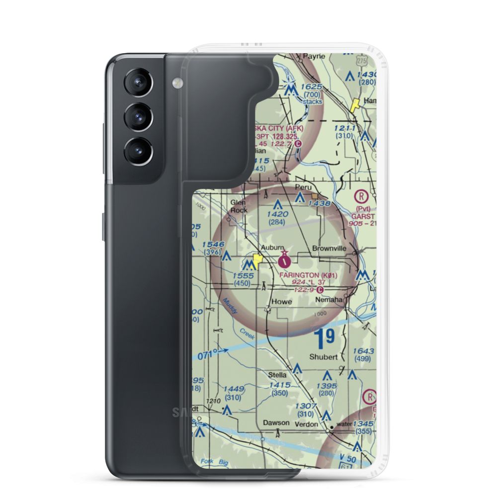 Farington Field (K01) VFR Sectional Samsung Case Samsung Galaxy S21 model shown