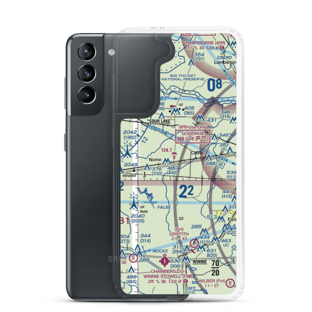 Farm Air Service Airport (XS27) VFR Sectional Samsung Case Samsung Galaxy S21 model shown