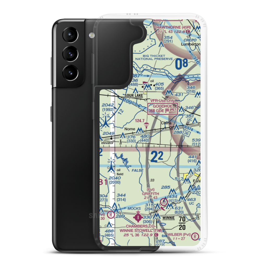 Farm Air Service Airport (XS27) VFR Sectional Samsung Case Samsung Galaxy S21 Plus model shown