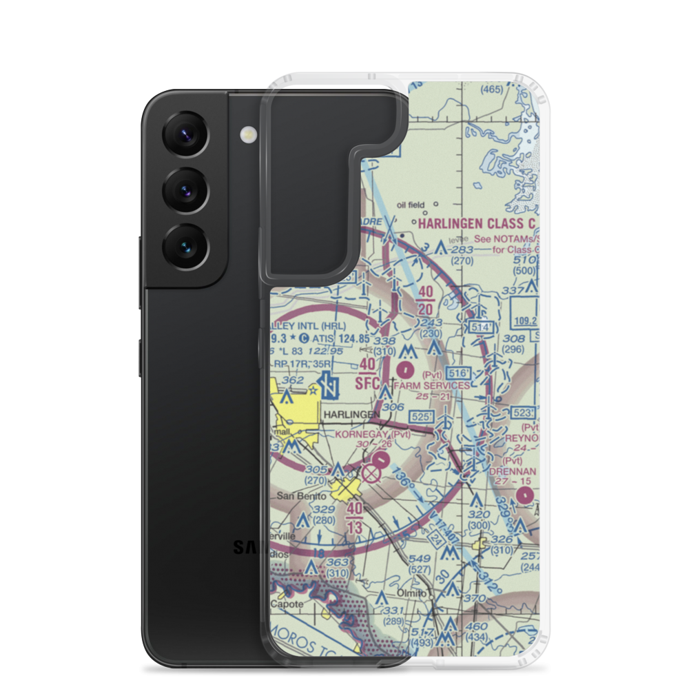 Farm Services Inc Airport (XS64) VFR Sectional Samsung Case Samsung Galaxy S22 model shown