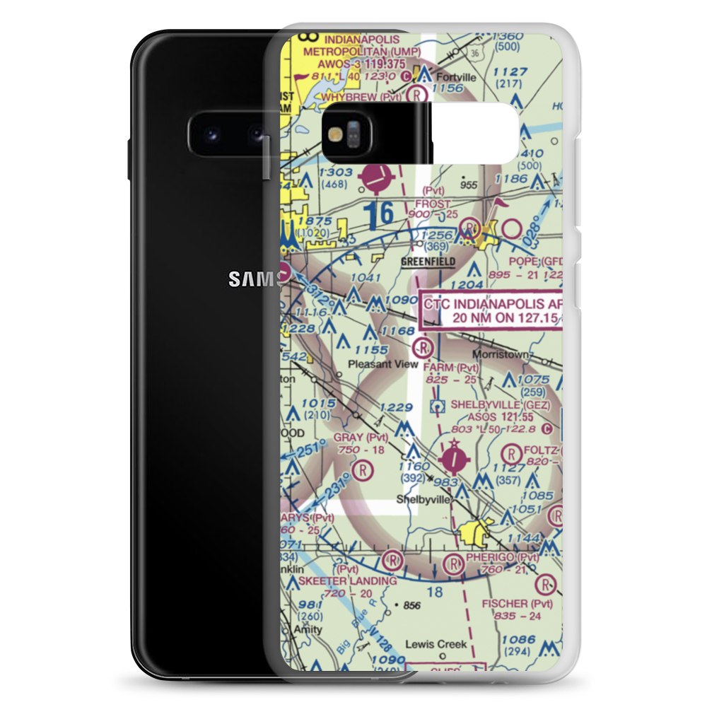 Farm Strip (IN98) VFR Sectional Samsung Case Samsung Galaxy S10+ model shown