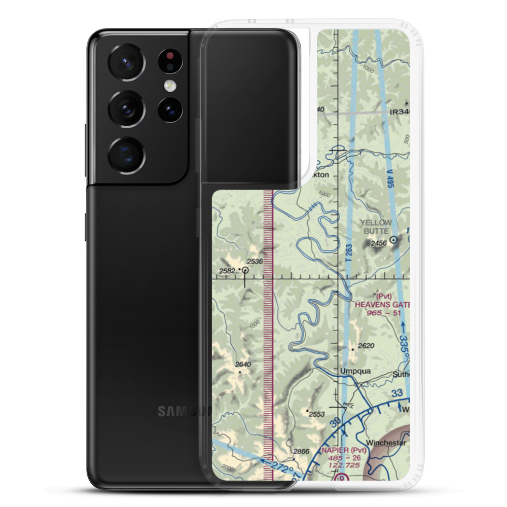 Farm Yard Field (94OR) VFR Sectional Samsung Case Samsung Galaxy S21 Ultra model shown