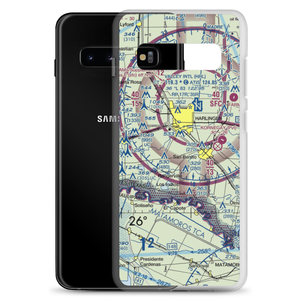 Farmer's Co-Op Airport (US-0235) VFR Sectional Samsung Case Samsung Galaxy S10+ model shown