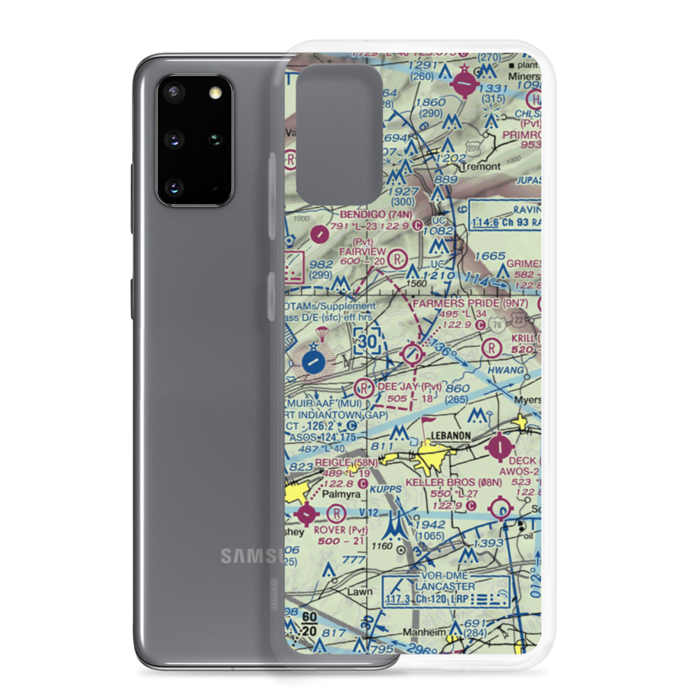 Farmers Pride Airport (9N7) VFR Sectional Samsung Case Samsung Galaxy S20 Plus model shown