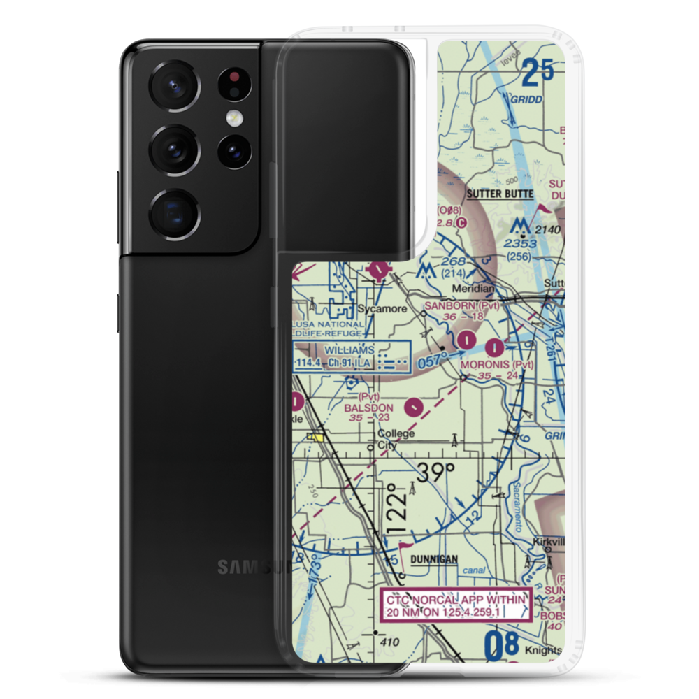 Farnsworth Ranch Airstrip (35CN) VFR Sectional Samsung Case Samsung Galaxy S21 Ultra model shown