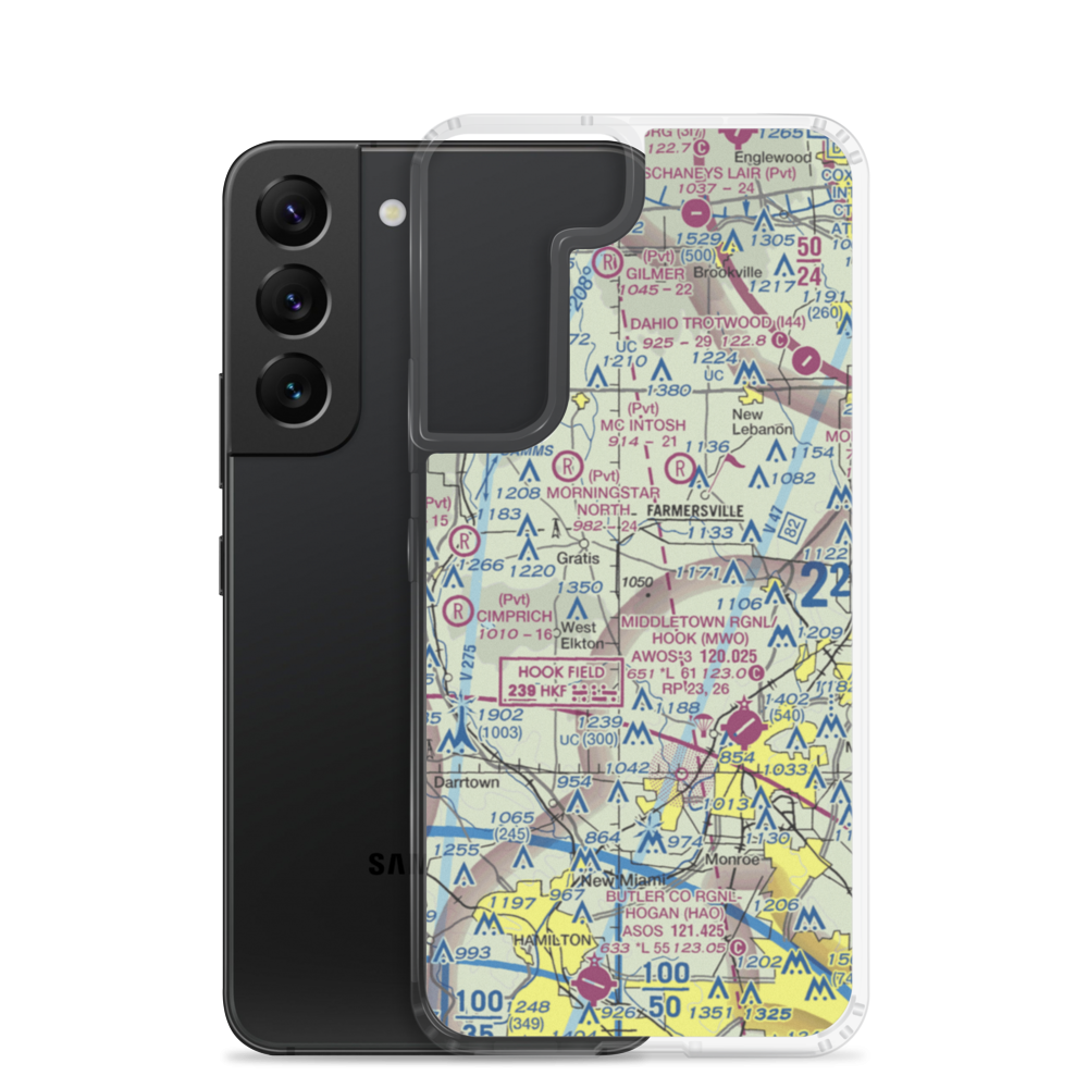 Farpoint Airfield (OI36) VFR Sectional Samsung Case Samsung Galaxy S22 model shown