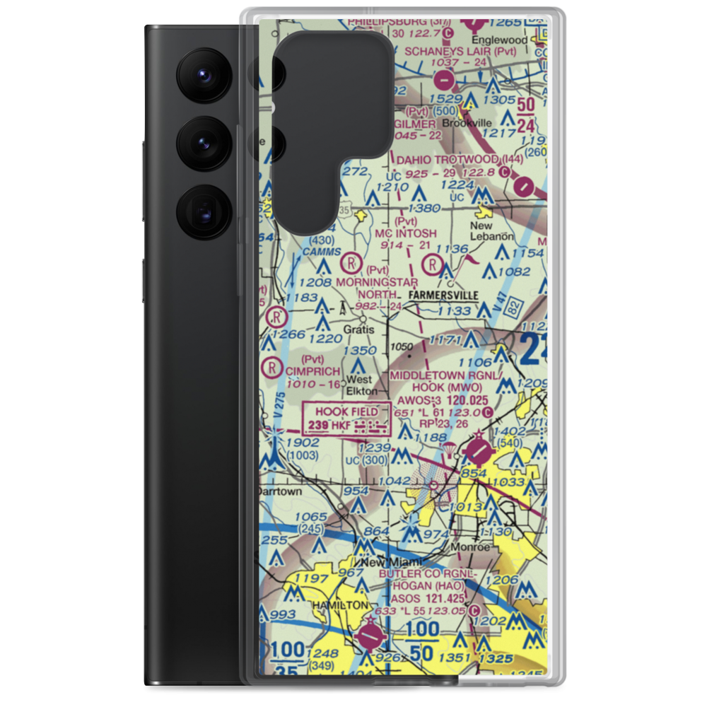 Farpoint Airfield (OI36) VFR Sectional Samsung Case Samsung Galaxy S22 Ultra model shown