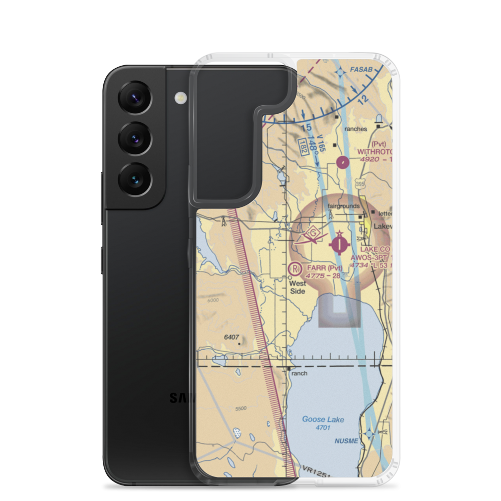 Farr Airport (OR26) VFR Sectional Samsung Case Samsung Galaxy S22 model shown