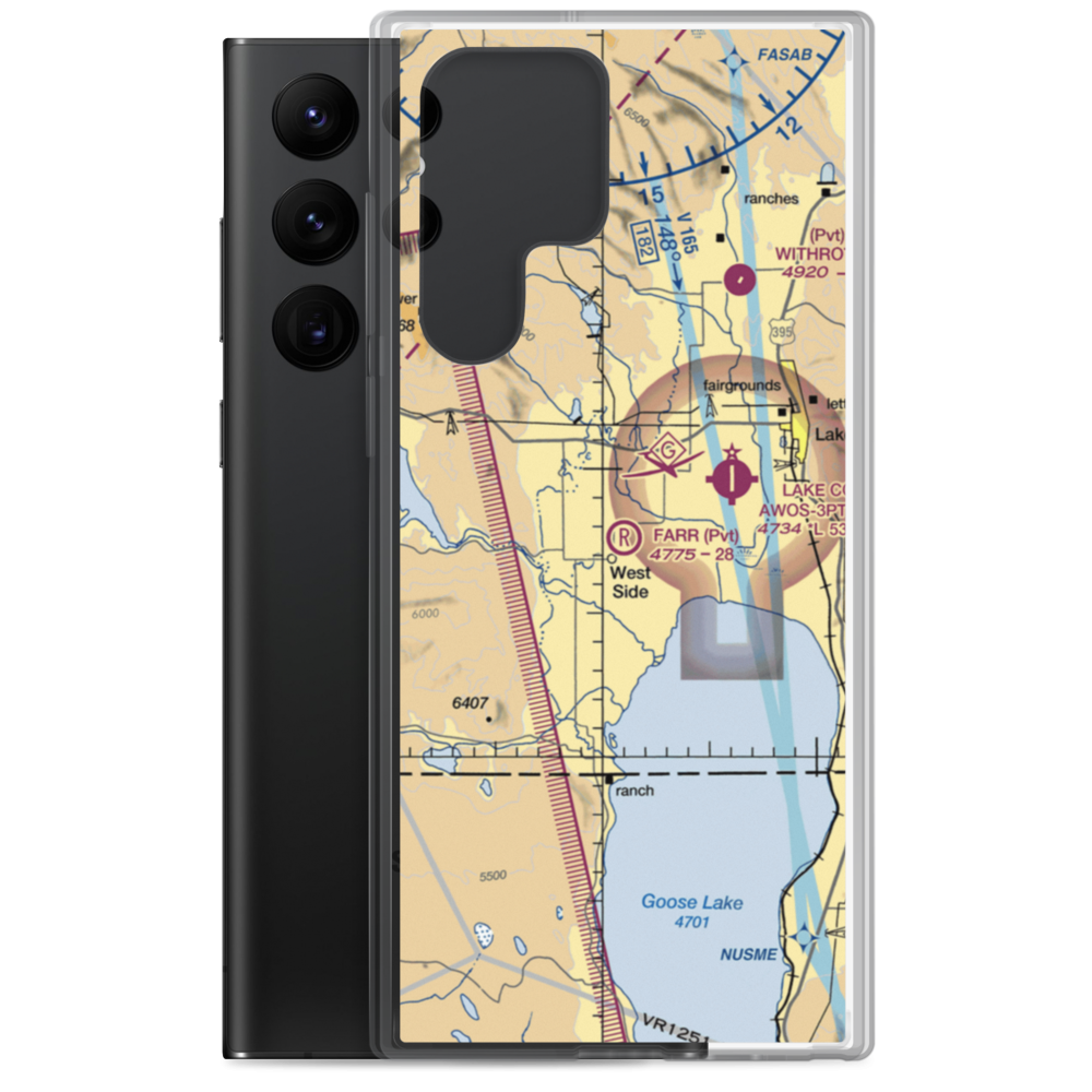 Farr Airport (OR26) VFR Sectional Samsung Case Samsung Galaxy S22 Ultra model shown