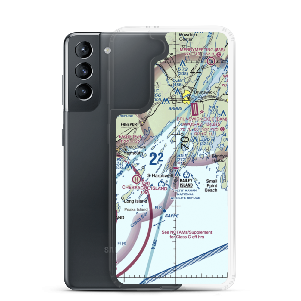 Farr Field (ME33) VFR Sectional Samsung Case Samsung Galaxy S21 model shown