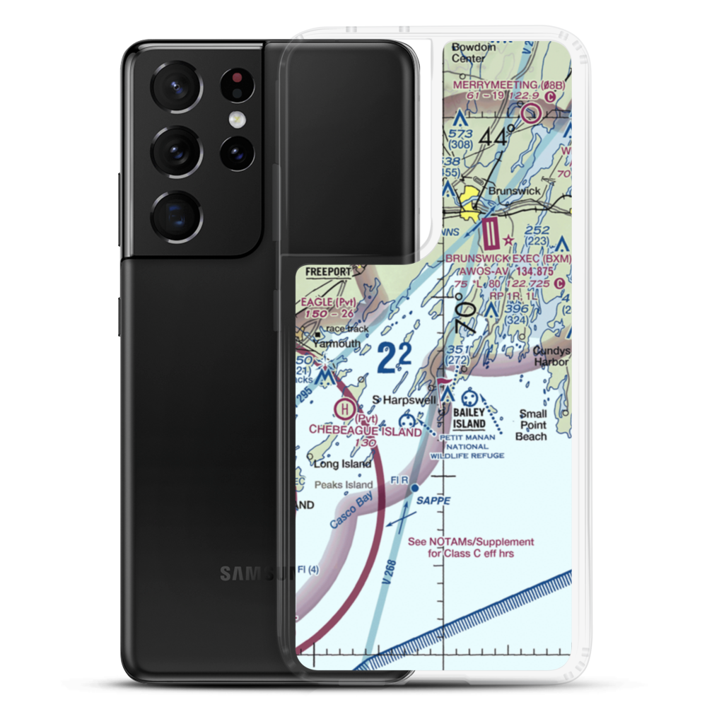 Farr Field (ME33) VFR Sectional Samsung Case Samsung Galaxy S21 Ultra model shown