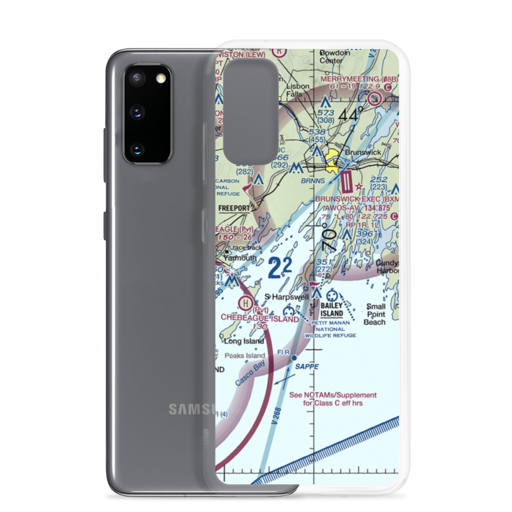 Farr Field (ME33) VFR Sectional Samsung Case Samsung Galaxy S20 model shown